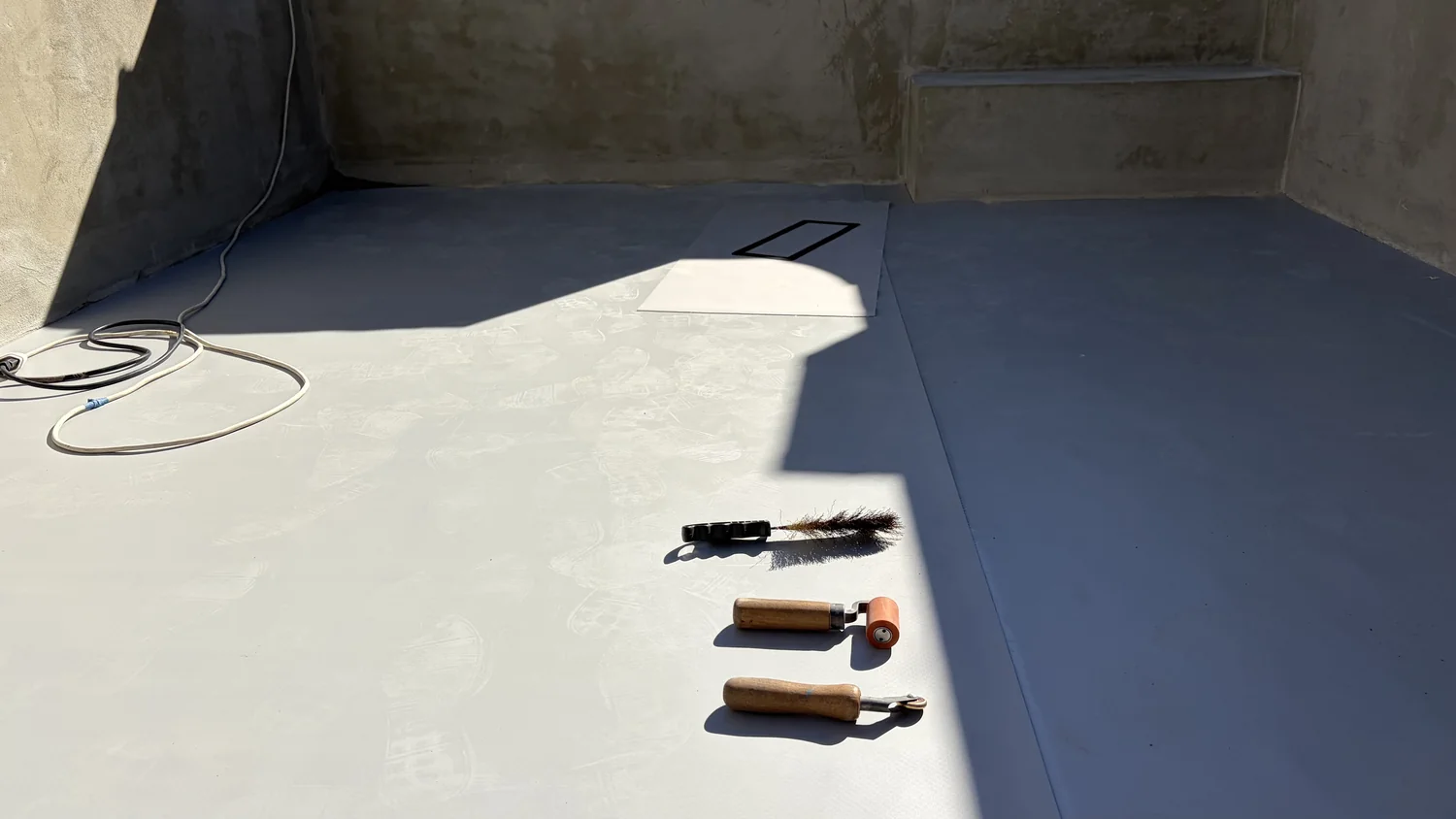 Attrezzi e telo — vasca 7x3,5 in PVC armato